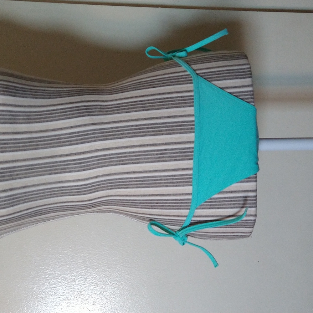 Victoria's Secret Green Swim Triangle Bikini Bottom Tie At Sides Size Small